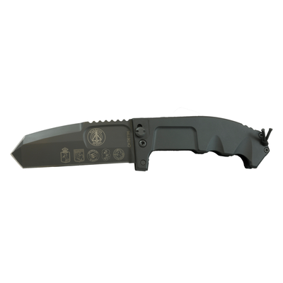 Extrema Ratio 04.1000.0141/BLK-G RAO AVIO GREEN vreckový nôž na prežitie 11,5 cm, zelená, hliník