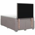 vidaXL Posteľ boxspring s matracom Sivohnedá 120 x 200 cm Látka