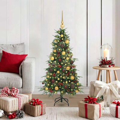 vidaXL Umelý Sklápací Vianočný Stromček Zelená 120 cm PE a PVC