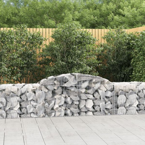 vidaXL Oblúkový gabionový kôš 12 ks 300x50x60/80 cm pozinkované železo