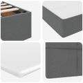 vidaXL Postel s úložným prostorem a matrací Tmavo šedá 90 x 190 cm