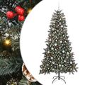 vidaXL Umelý vianočný stromček Zelená 210 cm PVC, plast a oceľ