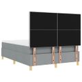vidaXL Posteľ s pružinovým rámom Svetlosivá 140 x 190 cm látka