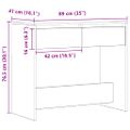 vidaXL Konzolový stolík dub artisan 89x41x76,5 cm kompozitné drevo