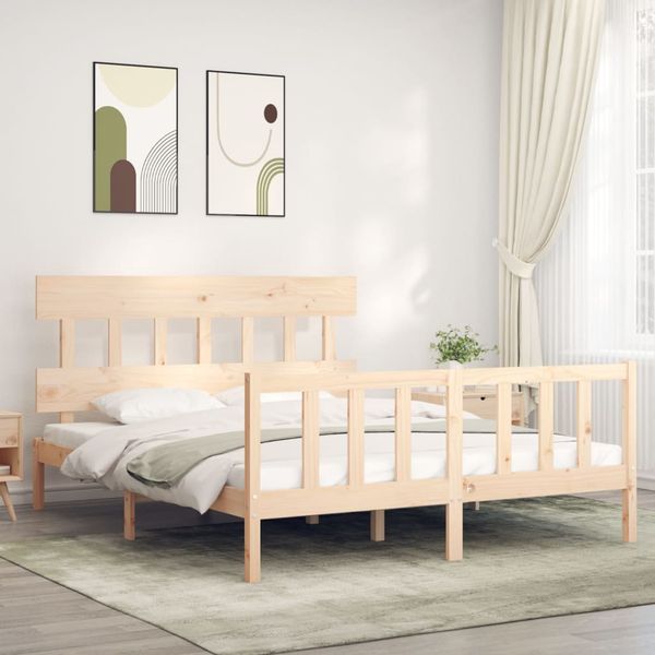 vidaXL Posteľ bez matraca 160x200 cm masívna borovica
