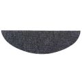 vidaXL Schodové rohože, samolepiace, 5 ks, 56x17x3 cm, tmavošedé, polkruhové