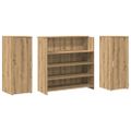 vidaXL Recepčný stôl dub artisan 180x50x103,5 cm kompozitné drevo