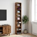 vidaXL CD Skrinka Staré drevo 33 x 23,5 x 175 cm Kompozitné drevo