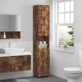 vidaXL Set kabinetov do kúpeľne TULUM Dymová dub 37 x 31,5 x 203 cm