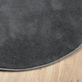 vidaXL Koberec OVIEDO, krátky vlas, antracitový Ø 120 cm