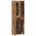 vidaXL Highboard FLORIN 60 x 35 x 182 cm Staré drevo Kompozitné drevo