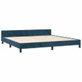 vidaXL Rám postele bez matraca tmavomodrý 200x200 cm zamat