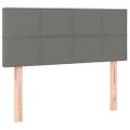 vidaXL Posteľný rám boxspring s matracom tmavosivý 90x200 cm zamat