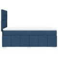 vidaXL Posteľný rám boxspring s matracom modrý 90x190 cm látka