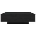vidaXL Stolík pod TV s LED pásikmi Čierny dub 100 x 100 x 31 cm