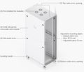 Ubiquiti UniFi 42U Rack Cabinet 1000 Perforated - Stojanový rozvaděč, výška 42U, ventilátory, perforované dveře