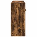 vidaXL Recepčný stôl dymový dub 200x50x103,5 cm kompozitné drevo