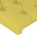 vidaXL Čelo postele s LED zelené 163x16x78/88 cm látka