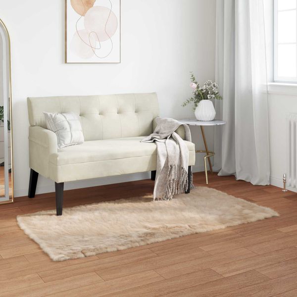vidaXL Koberec z umelého ovčieho kožucha TAFALLA Béžová 80 x 150 cm