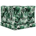vidaXL Vankúš na vonkajšiu pohovku Polyester Vzor s listami 60 x 60 cm