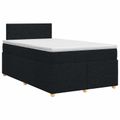 vidaXL Posteľ boxspring s matracom Čierna 120 x 190 cm Látka