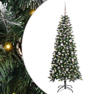 vidaXL Umelý vianočný stromček Zelená 150 cm PVC, plast a oceľ