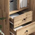 vidaXL Highboard Remeselný dub 45,5 x 34 x 127 cm