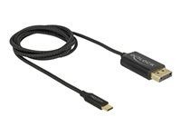 Kábel DisplayPort - USB-C (M) do DisplayPort (M) - DisplayPort 1.2 - 1 m - podporuje 4K, USB napájanie - čierna