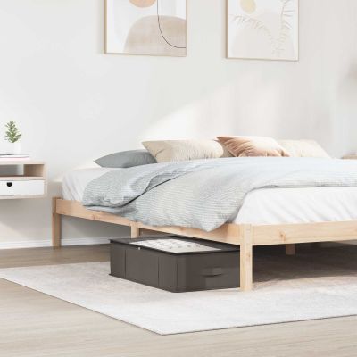 vidaXL Úložná krabica s priehľadným horným oknom 6 pcs Sivá