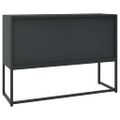 vidaXL Komoda čierna 105x35x75 cm oceľ