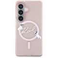Karl Lagerfeld puzdro IML KC Script MagSafe pre Samsung Galaxy S26 ružová