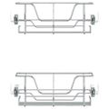 vidaXL Vysúvacie drôtené košíky 2 ks strieborné 45 cm