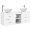 vidaXL Set kabinetov do kúpeľne 3 ks Biela 49,5 x 41 x 64,5 cm