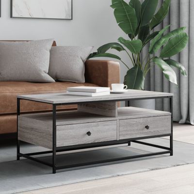 vidaXL Konferenčný stolík sivý sonoma 100x51x45 cm kompozitné drevo