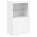 vidaXL Komoda s LED svetlami biela 283x37x100 cm
