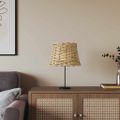 vidaXL Tienidlo na lampu hnedé Ø20x15 cm prútené