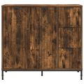 vidaXL Servírovacia skriňa Dymová dub 89,5 x 33 x 82 cm