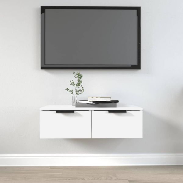 vidaXL Nástenná skrinka biela 68x30x20 cm spracované drevo
