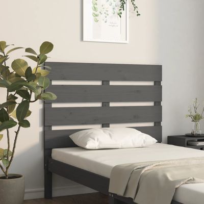 vidaXL Čelo postele sivé 100x3x80 cm masívna borovica
