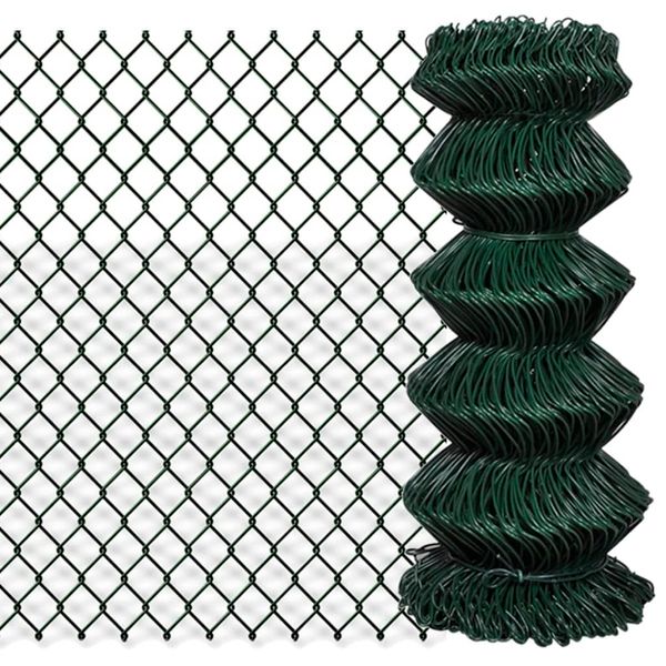 vidaXL Drôtené pletivo, oceľ 0,8x25 m, zelené