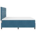 vidaXL Posteľ s pružinovým rámom Tmavomodrá 200 x 200 cm Zamat