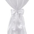 Biely návlek na stôl so stuhou, 80 cm, 2 ks