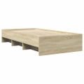 vidaXL Posteľný rám bez matraca dub sonoma 75x190 cm kompozitné drevo