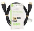 NEDIS High Speed HDMI 2.0 kabel s ethernetem/ 4K@60Hz/ zlacené konektory HDMI-HDMI/ černý/ bulk/ 1,5m Kabel, HDMI 2.0b, High Speed, s ethernetem, 4K pri 60Hz, podpora BT.2020, HDR, zlacené konektory, cerný, 1,5m