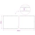 vidaXL Záclona na balkónové súkromie 150 x 500 cm Textil s PU povlakom