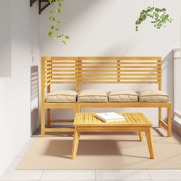 vidaXL Podložka 4 pcs Béžová 40 x 40 x 8 cm Oxfordská látka