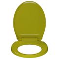 vidaXL WC sedadlo, pomalé sklápanie, zelené, oválne