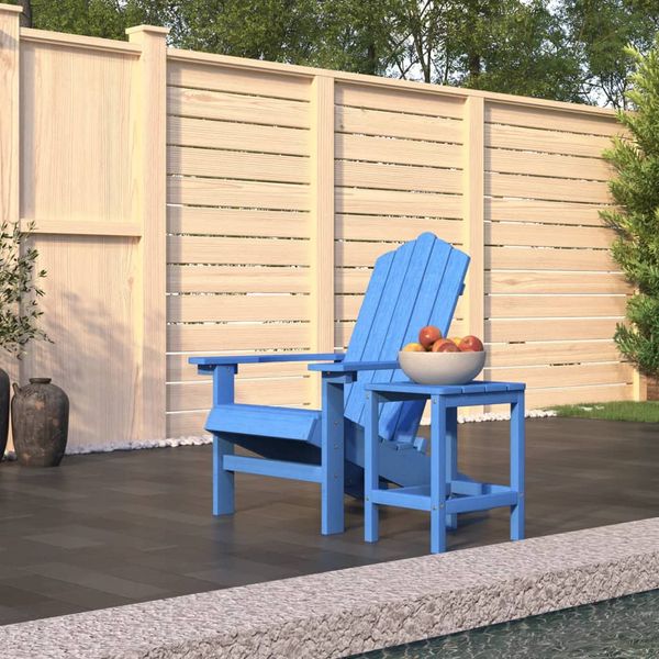 vidaXL Záhradná stolička Adirondack so stolíkom HDPE aqua modrá