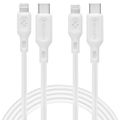 Spigen DuraSync MFi Lightning kábel 2-balenie 100cm biely