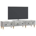 vidaXL TV skrinka Betónovo sivá 147 x 34,5 x 30 cm Kompozitné drevo